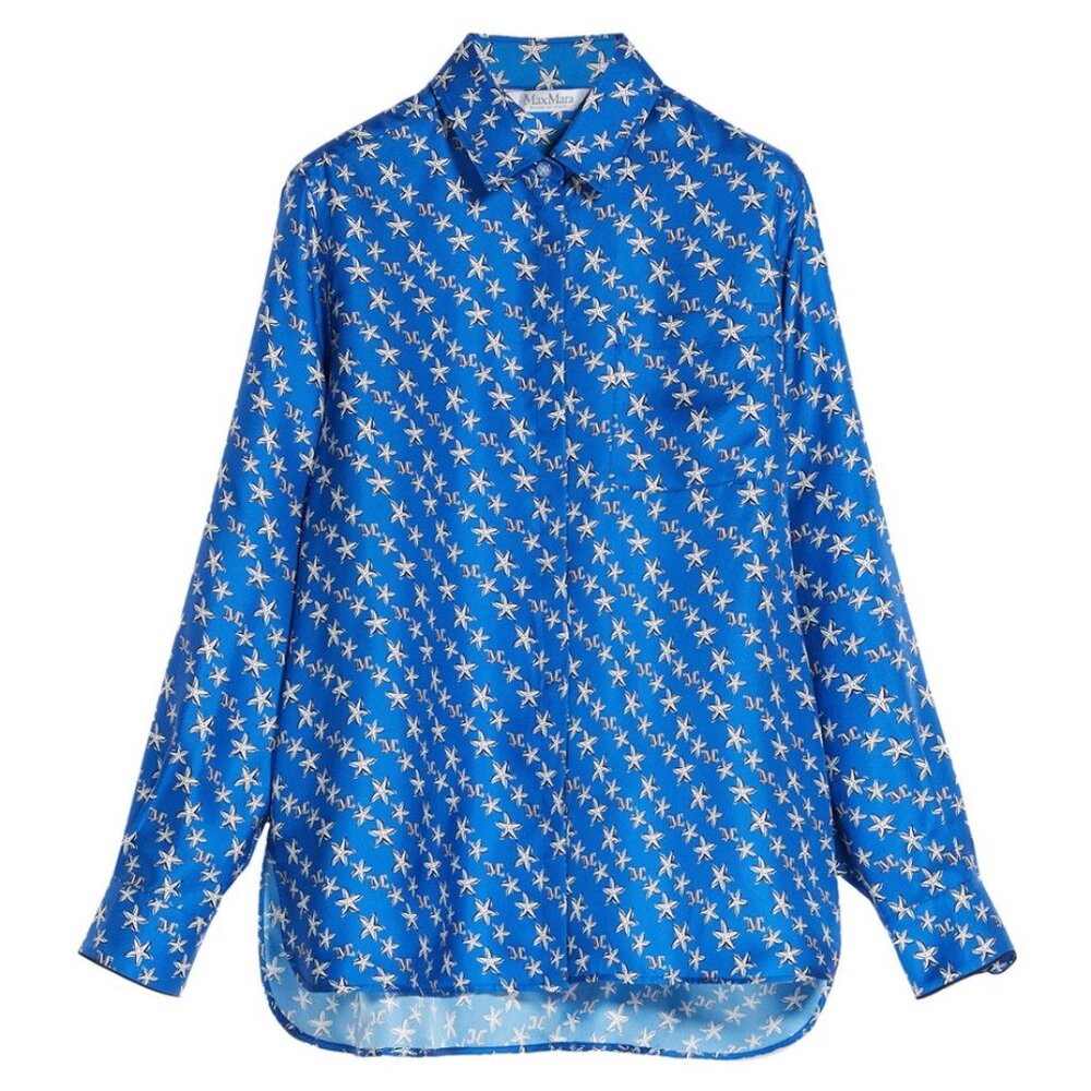 Max Mara XXL Royal Blue silk blouse (new)